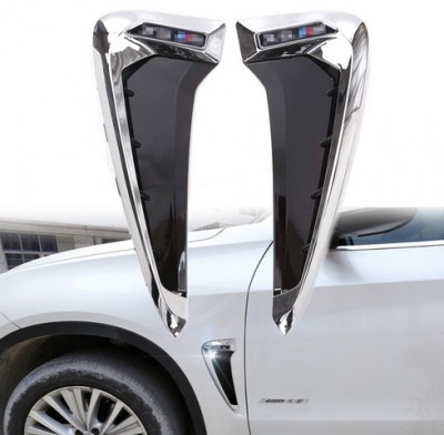 Накладки на крылья-жабры BMW X5 F15 X5M черный + хром