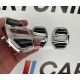 Защитные чехлы дверного замка BMW стиль Performance silver