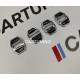 Защитные чехлы дверного замка BMW стиль Performance silver