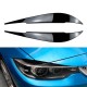 Накладки на фари, вії (бровки) BMW 4 F32 / F33 / F36 чорний глянець ABS-пластик