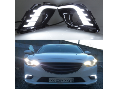 Рамки противотуманок Mazda 6, с DRL (2012-2015)