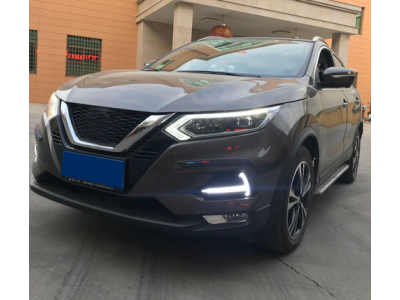 Рамки противотуманок Nissan Qashqai с DRL и функцией поворота