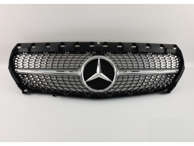 Решітка радіатора Mercedes W117 Diamond Silver (2013-2016)