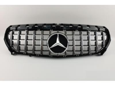 Решетка радиатора Mercedes W117 GT Chrome Black (2013-2016)