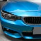 Накладки на фари, вії (бровки) BMW 4 F32 / F33 / F36 чорний глянець ABS-пластик