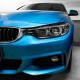 Накладки на фари, вії (бровки) BMW 4 F32 / F33 / F36 чорний глянець ABS-пластик