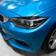 Накладки на фари, вії (бровки) BMW 4 F32 / F33 / F36 чорний глянець ABS-пластик