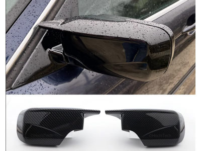 Накладки на зеркала BMW E46 черный глянец