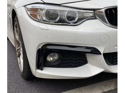 Накладки переднього бампера BMW F32 F33 F36 М Sport чорний глянець