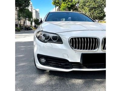 Реснички (бровки) BMW 5 F10 черный глянец ABS-пластик (2014-2017)