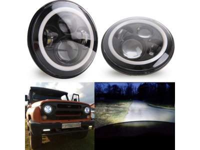 Оптика передняя, фары Jeep Wrangler / Land Rover Range Rover / Hummer H1 H2 / Nissan Safari Patrol / Lada 4x4 urban Niva