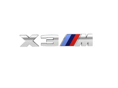 Наклейка-эмблема X3M на задний бампер BMW