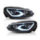 Оптика передня, фари на Volkswagen Golf 6 Full Led