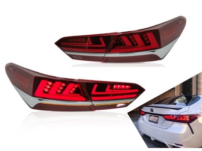 Оптика задняя, фонари на Toyota Camry 70 Full Led красные