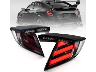 Оптика задняя, фонари Honda Civic X Hatchback Full Led дымчатые (2016-...)