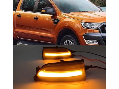 Динамические повторители поворотов Ford Ranger / Everest дымчатые (2012-...)