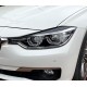 Накладки на фары (реснички) BMW F30 черный глянец ABS-пластик