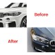 Реснички на BMW X5 F15 / X6 F16 черный глянец ABS-пластик