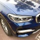 Накладки на фары, реснички BMW X3 G01 X4 G02 черный глянец ABS-пластик