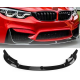 Накладка переднего бампера BMW M3 F80 / M4 F82 / M4 F83 черный глянец (2014-2020)