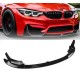 Накладка переднего бампера BMW M3 F80 / M4 F82 / M4 F83 черный глянец (2014-2020)