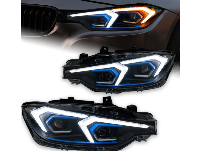 Передня оптика, фари BMW F30 Full LED для заводського галогену