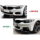 Накладки переднього бампера BMW 4 F32/F33/F36 ABS-пластик чорний глянець