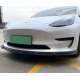 Накладка переднего бампера Tesla Model 3 черный глянец вар.2 (2017-2021)