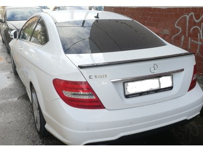 Спойлер на Mercedes C-class W204 чорний глянець ABS-пластик