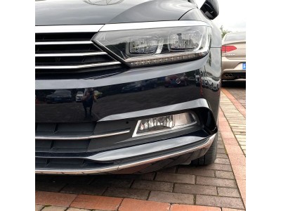 Накладки (сплиттеры) переднего бампера Volkswagen Passat B8 (2014-2018)