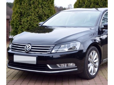 Реснички (бровки) VW Passat B7 под покраску ABS-пластик (европейка)