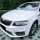 Реснички на Skoda Octavia A7 черный глянец ABS-пластик