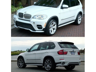 Комплект обвеса BMW X5 Е70 рестайл черный глянцевый ABS-пластик (2010-2013)